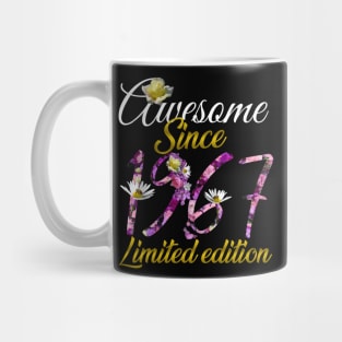 Awesome since 1967 Tee 55 Year Old Floral 55th Birthday Mug